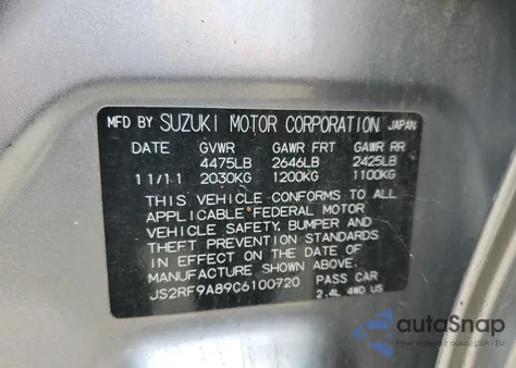 2012 Suzuki Kizashi Sport Sls из США, поврежденный, VIN JS2RF9A89C6100720